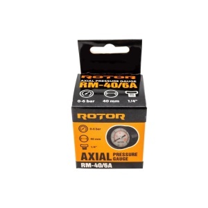 Manometru Axial Apa ROTOR RM-40/6A, 0-6 bari, 40mm, conexiune 1/4 - Img 3