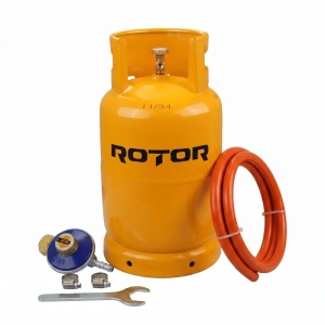 Pachet Butelie GPL ROTOR 26L, 12.5kg + Set Regulator cu Furtun 1.5m, 2 coliere si cheie - Img 2