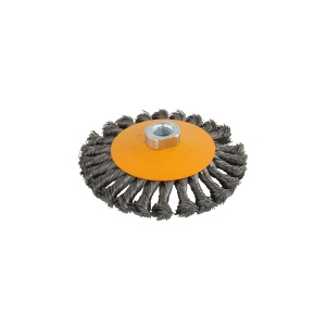 Perie Sarma Conica cu Noduri ROTOR, 125mm, M14, pentru polizor unghiular