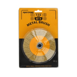 Perie Sarma Conica ROTOR, 115mm, M14, otel, pentru polizor unghiular - Img 3