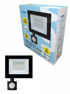 Proiector LED cu Senzor Miscare Flow FPL30W-SM, 30W, 6500K lumina rece
