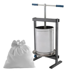 Teasc Presa Struguri Vilen, inox, 20L, cuva dubla, pentru vin artizanal