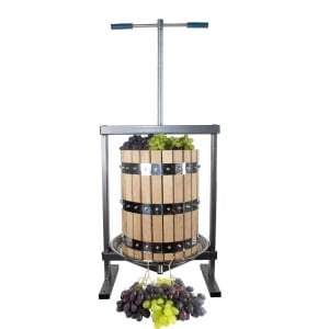 Teasc Presa Struguri Vilen, lemn, 50L, pentru vin artizanal - Img 4