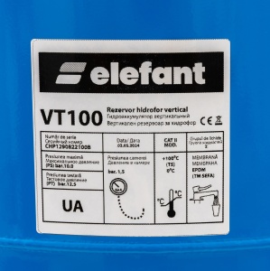 Vas Expansiune Hidrofor Elefant, 100L, vertical, piesa de schimb - Img 2