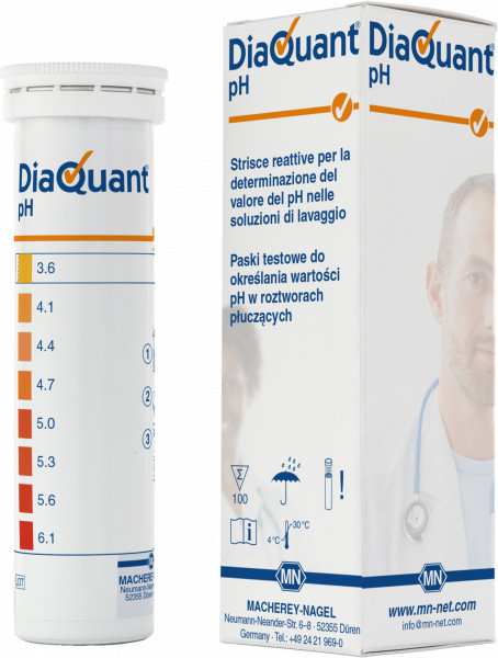 DiaQuant pH 3.6-6.1 - cutie 100 teste sticks 6 x 95 mm