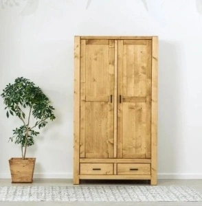 DULAP ADRIANA 2 usi si 2 sertare, lemn masiv-110 x 55 x 195 cm