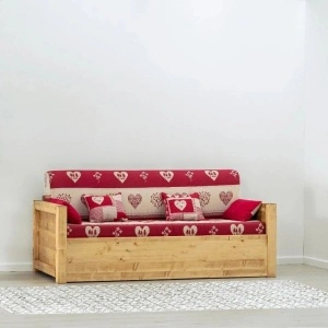 CANAPEA FIXA ADRIANA, Lemn masiv-206 x 90 x 70 cm | Interior: 190 x 80 cm