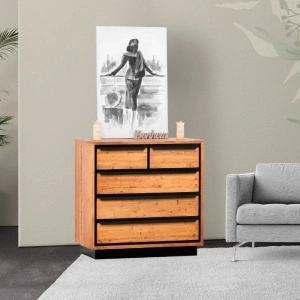 COMODĂ RETRO 5 sertare, lemn masiv-92 x 48 x 92 cm