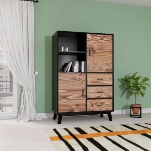 DULAPNOSTA 2 usi 3 sertare si nisa, lemn masiv-100 x 45 x 150 cm