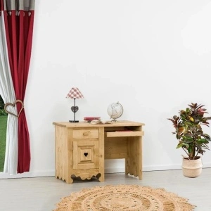 BIROUL CHAMONIX 1 usa 1 sertar, lemn masiv-110 x 65 x 76 cm