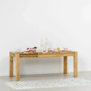 MASA EXTENSIBILA ADRIANA cu alonja, lemn masiv-140/194 x 90 x 78 cm