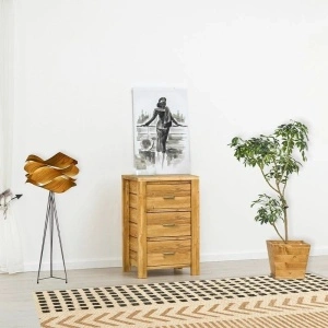 NOPTIERĂ NORDA-CH 3 sertare, lemn masiv-55 x 46 x 85 cm