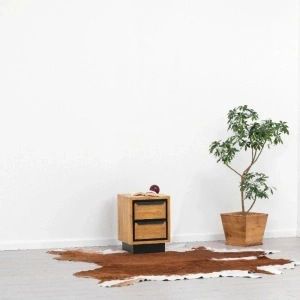 NOPTIERA RETRO 2 sertare, lemn masiv-38 x 35 x 51 cm