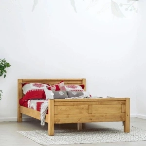 PAT ADRIANA, Lemn masiv-C: saltea: 160 x 200 cm Pat: 216 x 175 x 90 cm|D: saltea: 180 x 200 cm Rama: 216 x 195 x 90 cm