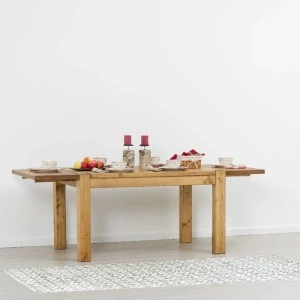 MASA EXTENSIBILA ADRIANA cu extensie universala, lemn masiv-140/180/220 x 90 x 78 cm