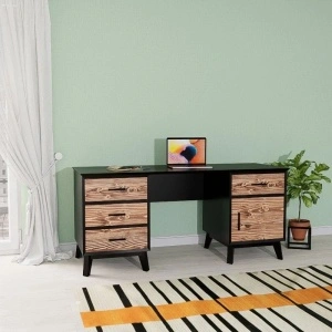 BIROU NOSTA 1 usa 4 sertare, lemn masiv-164 x 60 x 76 cm