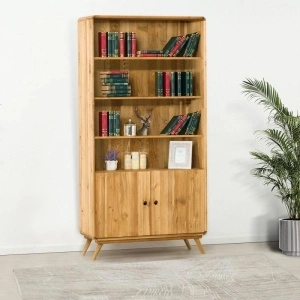 BIBLIOTECA CHARME, 2 usi 3 rafturi, lemn masiv-100 x 40 x 200 cm