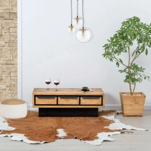 MASUTA CAFEA RETRO 3 sertare si 3 sertare false, lemn masiv-100 x 55 x 35 cm