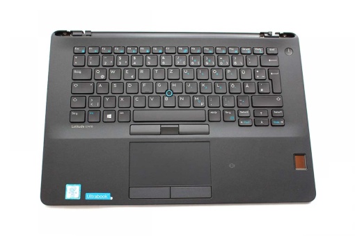 Tastatura iluminata cu palmrest si touchpad Dell Latitude E7470 QWERTZ refurbished