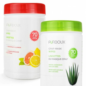 Economic Package! Purdoux Citrus and Aloe Vera Wet Wipes for CPAP Accessories/Masks Cleaning (70 x 2 pcs) - Img 2