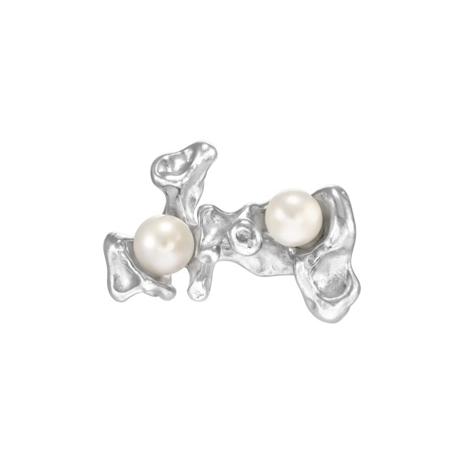 CORALIA Ring in 925 silver with cultured pearls - Img 3