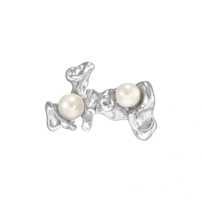 CORALIA Ring in 925 silver with cultured pearls - Img 3