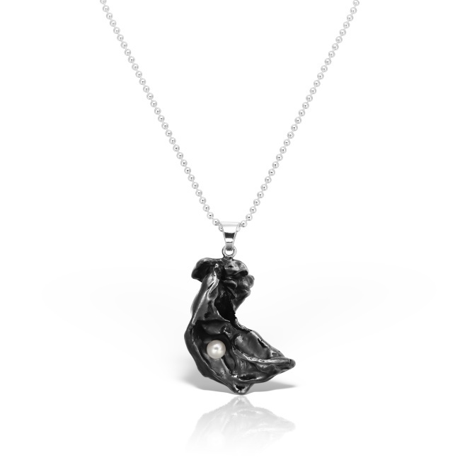 ECLIPSE Pendant in 925 Silver with cultured pearl