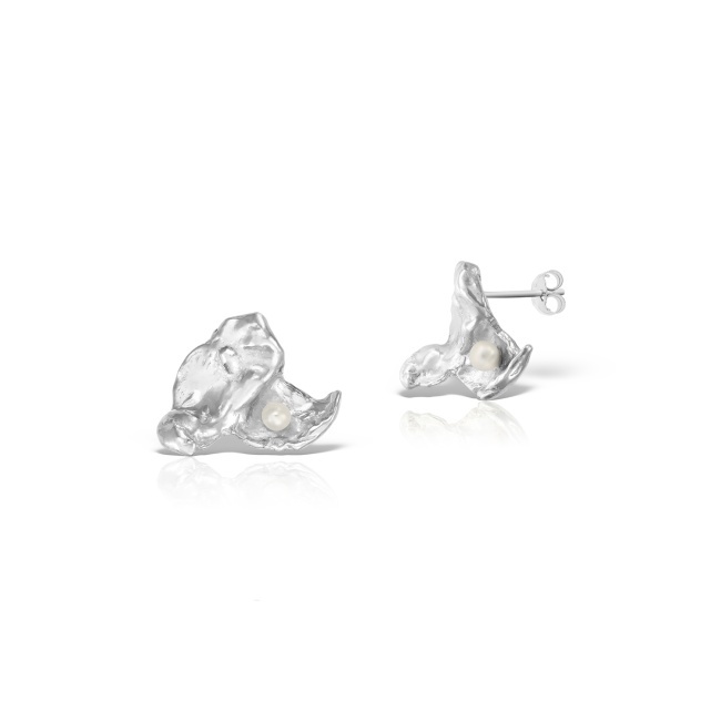 OCEAN BLOOM Earrings in 925 silver with cultured pearl - Img 2