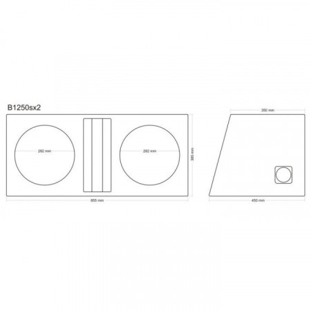 Incinta subwoofer universala, 2 x 300 mm, 2 x 50L - COD B1250sx2 - Img 6