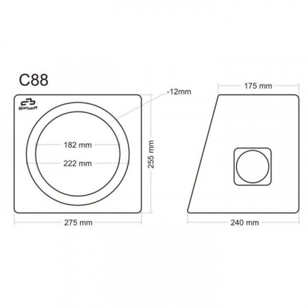 Incinta subwoofer universala, 200 mm, 8L - COD C88 - Img 6