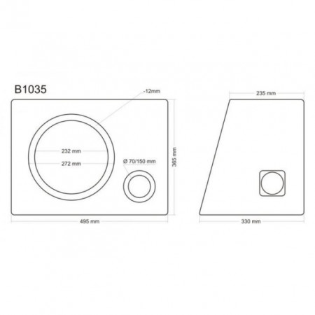 Incinta subwoofer universala, 250 mm, 35L - COD B1035 - Img 4
