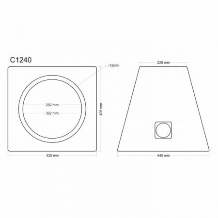 Incinta subwoofer universala, 300 mm, 40L - COD C1240 - Img 9