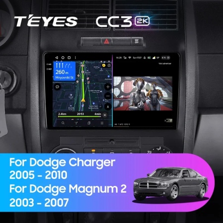 Navigatie Auto Teyes CC3 2K 360° Dodge Charger 2005-2010 6+128GB 9.5" QLED Octa-core 2Ghz, Android 4G Bluetooth 5.1 DSP - Img 2