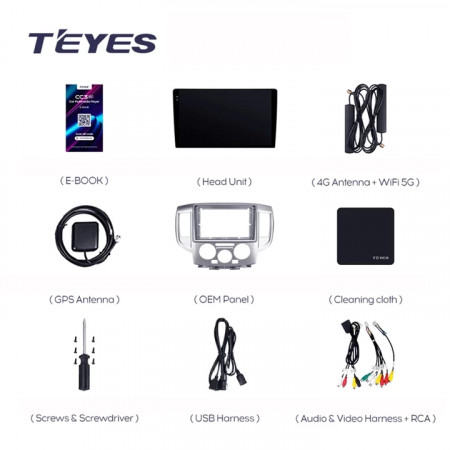Navigatie Auto Teyes CC3 2K Nissan NV200 M20 2009-2023 4+64GB 9.5" QLED Octa-core 2Ghz, Android 4G Bluetooth 5.1 DSP - Img 7