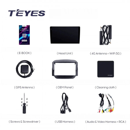 Navigatie Auto Teyes CC3 Ford EcoSport 2014-2023 4+64GB 9" QLED Octa-core 1.8Ghz, Android 4G Bluetooth 5.1 DSP - Img 8