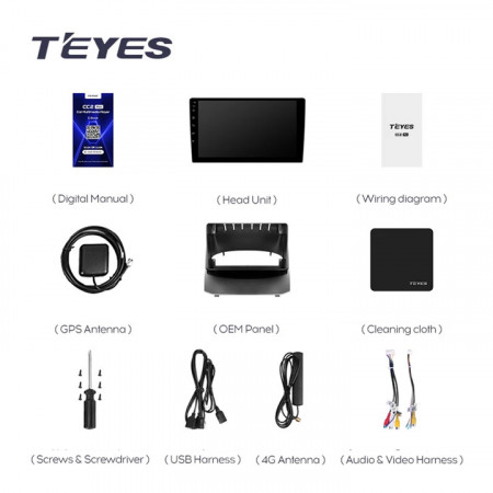Navigatie Auto Teyes CC3 Ford Fiesta 6 2008-2019 4+32GB 9" QLED Octa-core 1.8Ghz Android 4G Bluetooth 5.1 DSP - Img 8