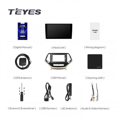 Navigatie Auto Teyes CC3 Jeep Cherokee 5 2015-2018 6+128GB 10.2&quot; QLED Octa-core 1.8Ghz, Android 4G Bluetooth 5.1 DSP - Img 8