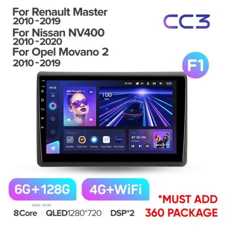 Navigatie Auto Teyes CC4 Renault Master 2010-2019 8+128GB 10.36" QLED Octa-core 2.7Ghz, Android 4G Bluetooth 5.1 DSP - Img 4