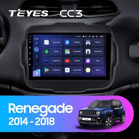 Navigatie Auto Teyes CC4L Jeep Renegade 2014-2018 6+64GB 9" QLED Qualcomm 2Ghz, Android 4G Bluetooth 5.1 DSP - Img 2