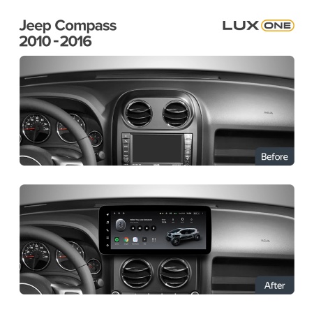 Navigatie Auto Teyes Lux One 360° Jeep Compass 1 2009-2015 6+128GB 12.3" IPS Octa-core 2Ghz, Android 4G Bluetooth 5.1 DSP - Img 2