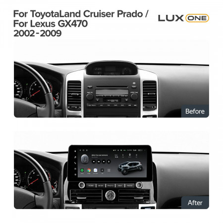 Navigatie Auto Teyes Lux One Toyota Land Cruiser Prado J120 2002-2009 6+128GB 12.3" IPS Octa-core 2Ghz, Android 4G Bluetooth 5.1 DSP - Img 3