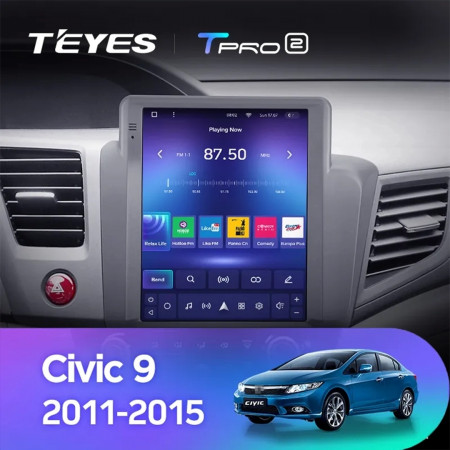 Navigatie Auto Teyes Tip Tesla TPRO 2 Honda Civic 9 2011-2015 3+32GB 9.7" QLED Octa-core 1.8Ghz, Android 4G Bluetooth 5.1 DSP - Img 3