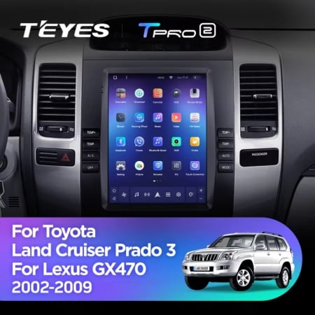 Navigatie Auto Teyes Tip Tesla TPRO 2 Lexus GX 470 2003-2009 4+64GB 9.7" QLED Octa-core 1.8Ghz, Android 4G Bluetooth 5.1 DSP - Img 2
