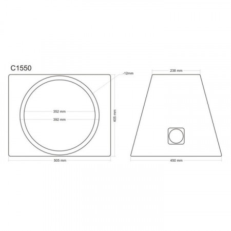 Incinta subwoofer universala, 380 mm, 50L - COD C1550 - Img 6