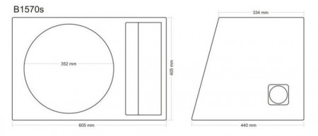 Incinta subwoofer universala, 380 mm, 70L - COD B1570s - Img 4
