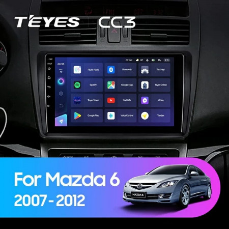 Navigatie Auto Teyes CC3 2K 360° Mazda 6 2002-2007 6+128GB 9.5&quot; QLED Octa-core 2Ghz, Android 4G Bluetooth 5.1 DSP - Img 2