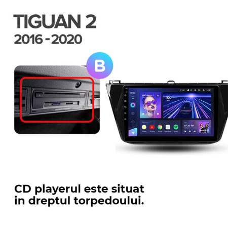 Navigatie Auto Teyes CC3 2K Volkswagen Tiguan 2 2016-2023 6+128GB 10.36" QLED Octa-core 2Ghz Android 4G Bluetooth 5.1 DSP - Img 9