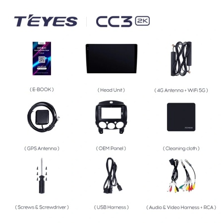 Navigatie Auto Teyes CC3 Mazda Demio 2007-2014 4+32GB 9" QLED Octa-core 1.8Ghz, Android 4G Bluetooth 5.1 DSP - Img 8