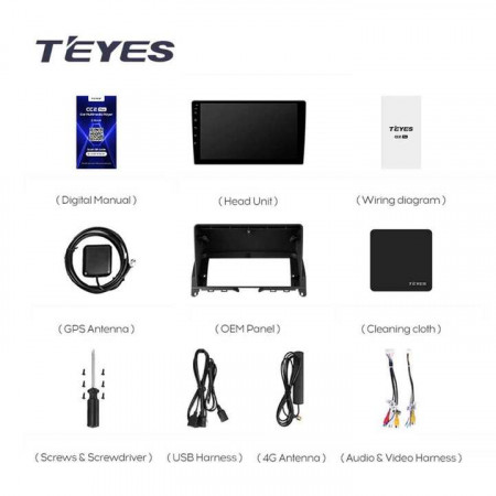Navigatie Auto Teyes CC3 Mercedes-Benz C Class W204 2008-2011 6+128GB 9" QLED Octa-core 1.8Ghz Android 4G Bluetooth 5.1 DSP - Img 8