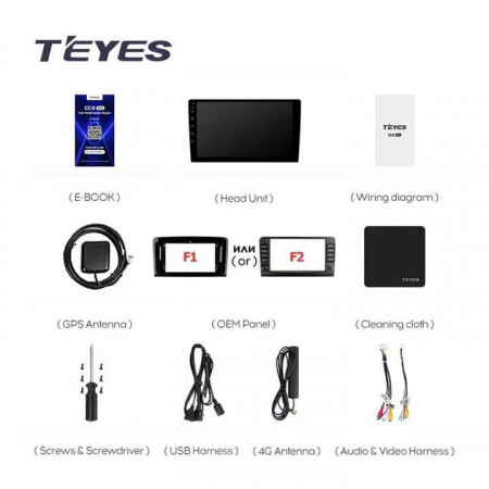 Navigatie Auto Teyes CC3 Mercedes-Benz ML 2005-2009 6+128GB 9&quot; QLED Octa-core 1.8Ghz, Android 4G Bluetooth 5.1 DSP - Img 6